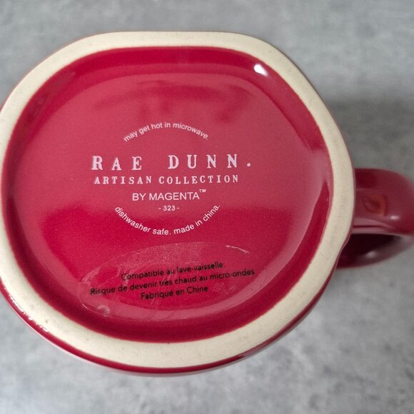 Rae Dunn " I Love You Berry Much" Red Coffee Tea Mug Cup - Picture 6 of 6